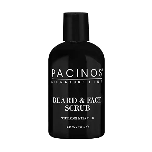 페이스스크럽 Pacinos Shave System Aloe & Tea Tree Beard Face Scrub 4 oz