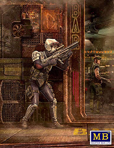 밀리터리 피규어 Master Box 1/24 Scale Lightning Bolt Barnes Figure - Spaceport 시리즈 Plastic Model Kit # 24055