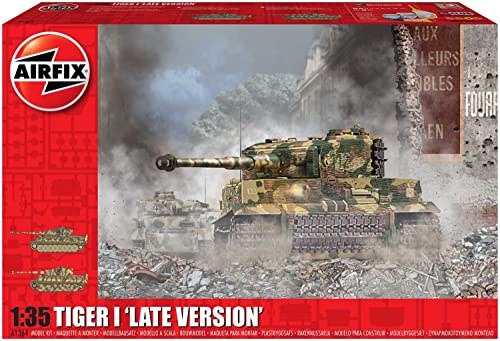 밀리터리 피규어 Airfix WWII Tiger-1 Late Version 135 Military Tank Plastic Model Kit A1364