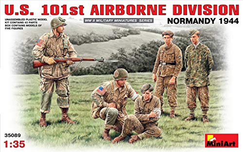 밀리터리 피규어 MiniArt 35089 1/35 Scale U.S. 101st Airborne Division Normandy 1944 - Plastic Figure Model Building Kit