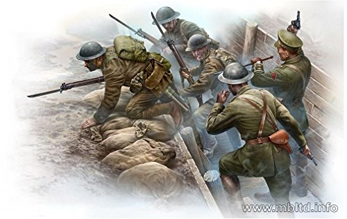 밀리터리 피규어 Masterbox Plastic Model British Infantry Before Attack WW ERA 1/35 Master Box 35114