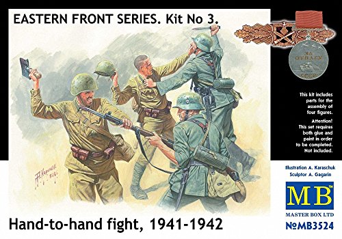 밀리터리 피규어 Master Box Hand Combat German Russian Infantry Eastern Front 1941-42 4 Figure Model Building Kits 135 Scale