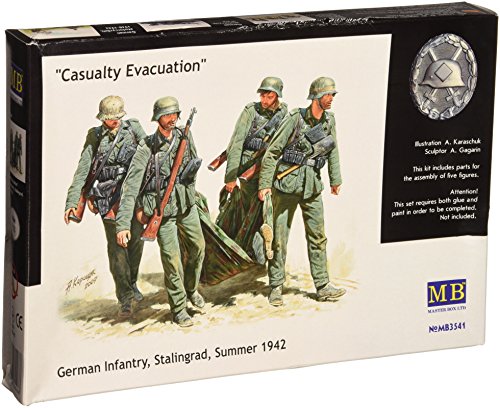 밀리터리 피규어 Master Box Casualty Evacuation German Infantry Stalingrad Summer 1942 5 Figure Model Building Kits 135 Scale