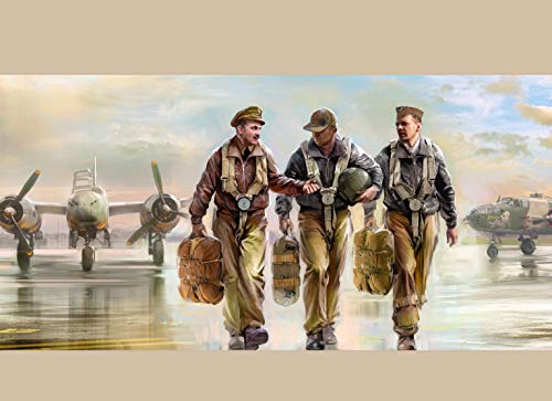 밀리터리 피규어 ICM 32104 - USAAF Pilots 1941-1945 3 Figures World War II 1/32 Scale
