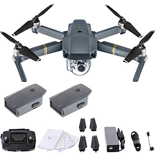 밀리터리 피규어 DJI Mavic Pro 4K Quadcopter 원격 컨트롤러 2 Batteries 1-Year - Gray