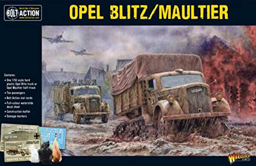 밀리터리 피규어 Bolt Action Opel Blitz/Maultier Truck 156 WWII Military Wargaming Plastic Model Kit
