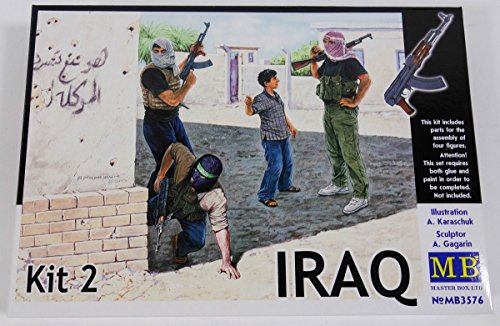 밀리터리 피규어 Master Box Insurgents Guns Civilian Iraq 세트 #2 4 Figure Model Building Kits 135 Scale