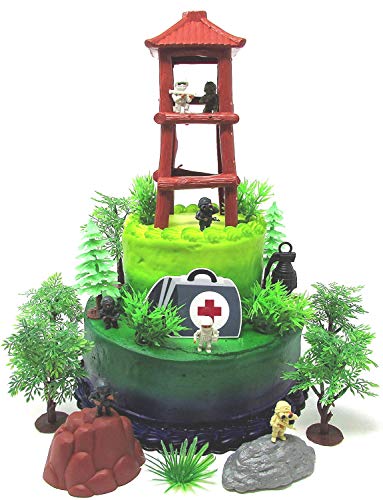 밀리터리 피규어 Battle Crusade Survival Royale 게이밍 Themed Cake Topper Figures Resource Accessories
