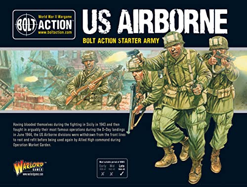 밀리터리 피규어 Bolt Action US Airborne Starter 아미 156 WWII Military Wargaming Plastic Model Kit