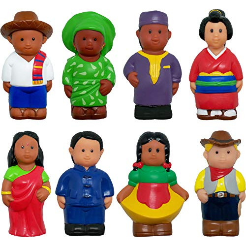 Get Ready Kids Around The World Figures, Set of 8, 5, Multicolor (621)