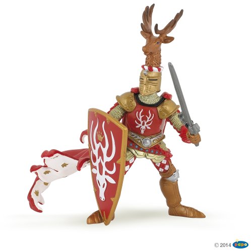 Papo The Medieval Era Figure, Knight Stag Red