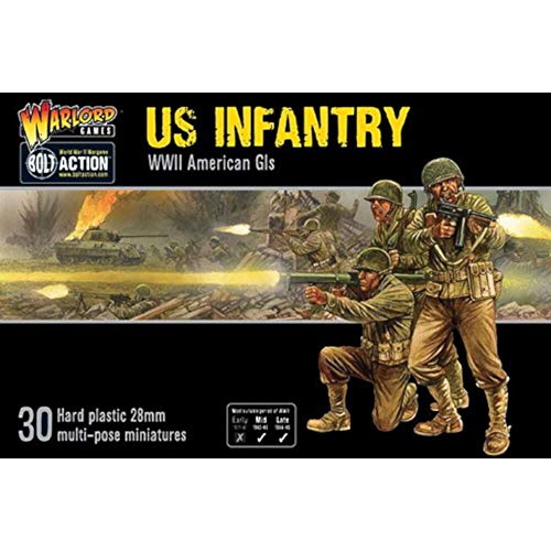 밀리터리 피규어 Bolt Action US Infantry American GIS 156 WWII Military Wargaming Figures Plastic Model Kit