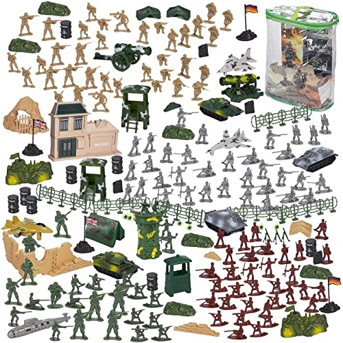 밀리터리 피규어 블루 Panda 300-Piece 아미 Action Figures 세트 Military 토이 Soldier Play Tanks Planes Flags Battlefield 악세사리 Party Display