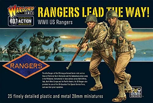 밀리터리 피규어 Bolt Action Rangers Lead Way US 156 WWII Military Wargaming Figures Plastic Model Kit