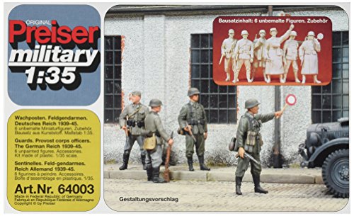Preiser 64003 Military Personnel Unpainted The German Reich 1939 45 Guard 1/35 Scale Military Model Figure