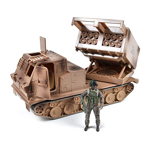 밀리터리 피규어 US 아미 M270A1 멀티 Launch Rocket System &ndash Vehicle Play 세트 Action Figure Military 토이 Missile Launcher 어린이 Elite Force