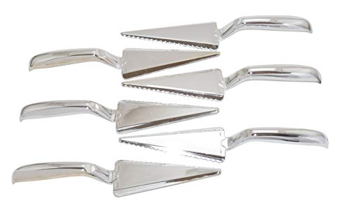 케이크서버 6 Pack Disposable Plastic Pie/Cake Servers Heavy Duty Silver