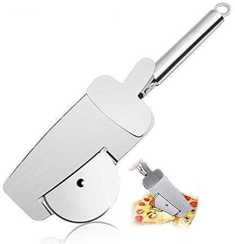 피자서버 iMustech Pizza Cutter Wheel Slicer - 4 in 1 Premium Stainless Steel Anti-Rust Pizza Slicer Sharp Blade - Ergonomics Design - Easy to Clean and Use - Fit for Pies Waffles