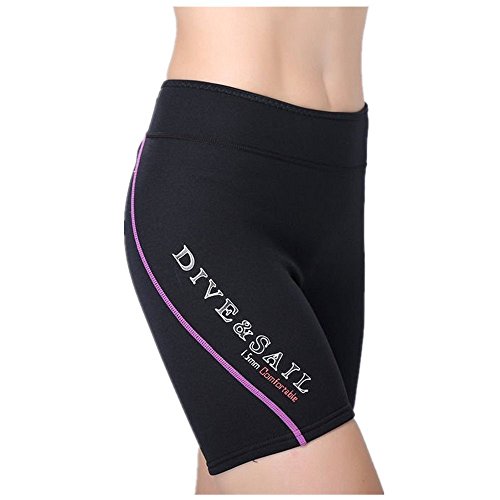 DIVE & SAIL Snorkeling Rash Guard Diving Skin Shorts Men 여성 Purple S