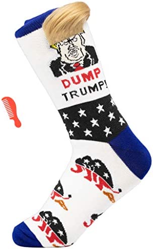 트럼프 양말 TrumpHall trump socks comb over 헤어 brush dump men 여성 남녀공용 2020 election funny donald maga republican dress sock hairy impeach anti