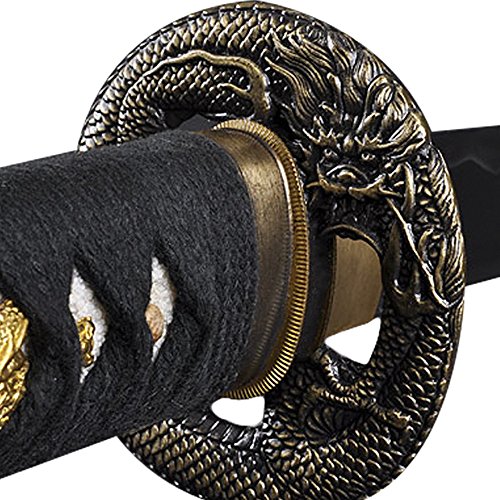Handmade Sword - Samurai Katana Practical Hand Forged 1045 Carbon Steel 히트 Tempered/Clay Tempered Full Tang Sharp Scabbard