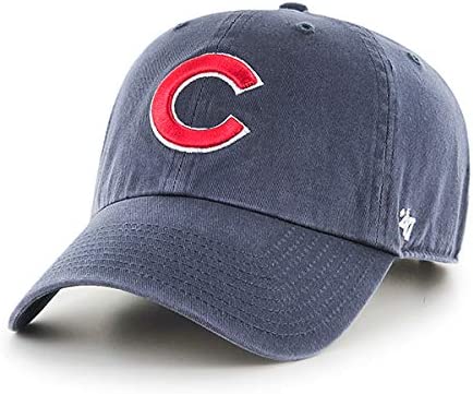 야구모자 47 Brand Chicago Cubs Clean Up Hat Cap Vintage Navy/Red