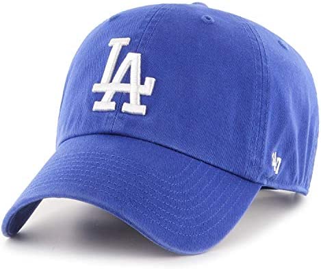 야구모자 47 Brand Los Angeles LA Dodgers Clean Up Hat Cap Home Royal/White