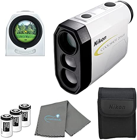 골프거리측정기 Nikon Coolshot 골프 Laser Rangefinder Bundle 3 CR2 Batteries Lumintrail Cleaning Cloth