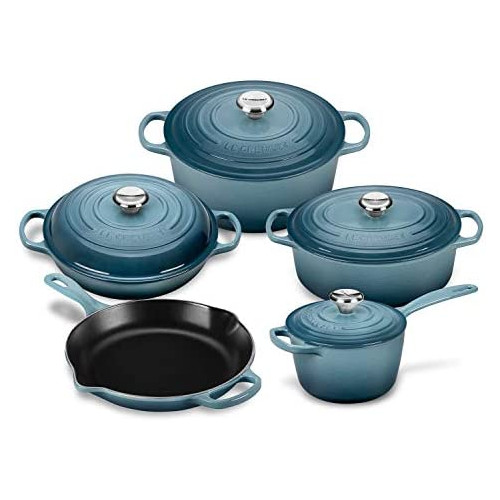 르크루제 Le Creuset 9-piece Signature Cast Iron Cookware Set Provence