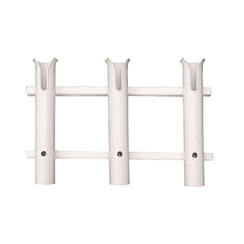 Taco Marine P03-063W 3-Rod Deluxe Poly Rod Rack - White