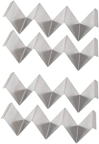 HOME-X Stainless-Steel Taco Shell Holders 메탈 Stand Trays Each Tray Holds 2 Tacos Restaurant Home Night- 세트