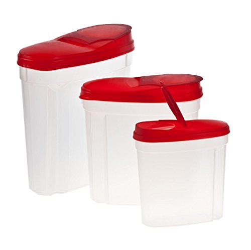 Pour Store Plastic Dispensers 세트 3 Food Storage Container