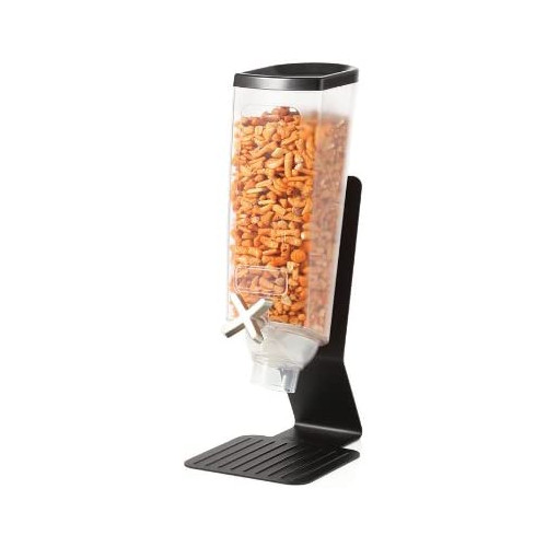 스낵 디스펜서 Rosseto Three Container EZ-PRO H3B Snack Dispenser With Black Steel Stand 1 Gallon Each EZ50399