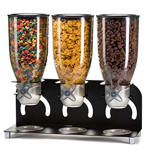 시리얼 디스펜서 Mind Reader KELL300-BLK Metal Cereal Dispenser Black
