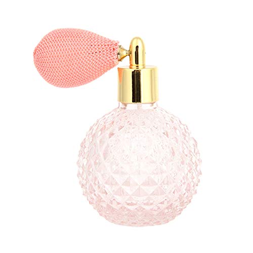 향수병 분무기 Topxome 1pcs 100ml Vintage 향수 Bottle Short 스프레이 Atomizer Refillable Empty Glass Pink