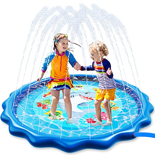 집콕 물놀이 아이템 스프링클러 매트 JOYIN Sprinkler & Splash Play Mat 68&rdquo Outdoor Water 토이 어린이 Toddlers Pad