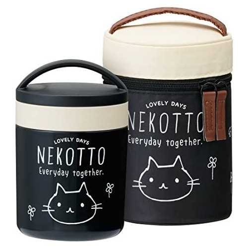 Skater 스케이터 스프 밥통 보온 보냉 300ml 고양이 수프 포트 블랙 KLJFC3