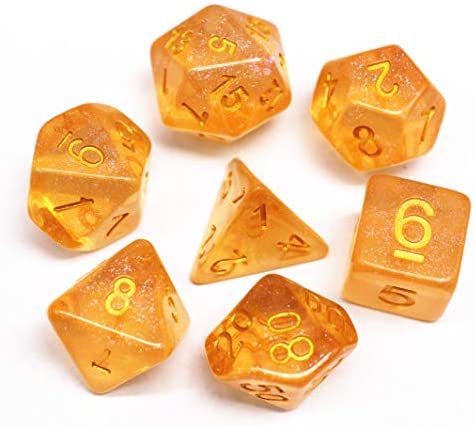 HD Dice DND Polyhedral 세트 RPG Dungeons Dragons Pathfinder Role Playing Games Table Transparent Glitter & 실버 Red Petal