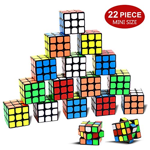 Party Puzzle Toy,18팩 미니 Cubes 세트 Favors Cube Puzzle,Original Color 1.18 Magic Eco-Friendly Safe Material Vivid Colors,Party Game 소년 소녀 어린이 Toddlers