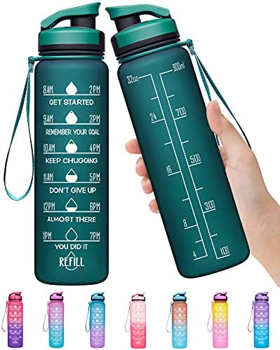 32oz 물 마시기 동기부여 보틀 색상 택1 32oz Large Water Bottle with Motivational Time Marker