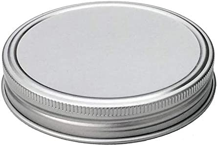 THINKCHANCES Food Grade BPA Free 러스트 Resistant Heavy Duty 스테인레스 스틸 Transformer Ball Mason Jar Lids Canning Caps Leak Proof Airtight Silicone Seal Wide Mouth 6 Pack