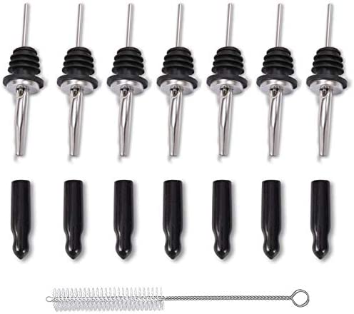 Metal Liquor Pourers-Food Grade 스테인레스 스틸 Wine Bottle Speed Pour Spouts 7 Packs