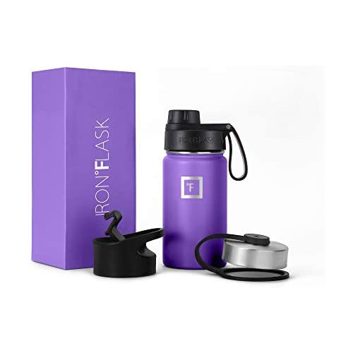 IRON °FLASK Sports Water Bottle - 32 Oz, 3 Lids (Spout Lid), Leak Proof, Vacuum Insulated Stainless Steel, Double Walled, Thermo Mug, Metal Canteen