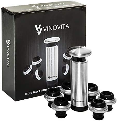 Funny Wine Stoppers (Set of 5) With Travel Corkscrew by Vinovita | Food Grade Silicone, Reusable, Leakproof & Flexible Caps | For Red & White Wine Tasting, Traveling, Gifts, Picnics & More