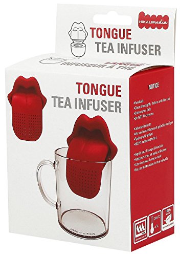 혓바닥 모양 티 인퓨저 Hikalimedia Cute Silicone Tongue Tea Infuser