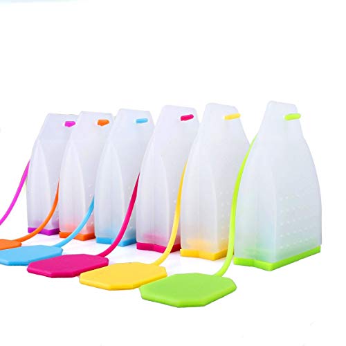실리콘 티 인퓨저 8개 세트 Mydio 8 Pack Silicone Reusable Tea Bag Candy Silicone Tea Infuser Strainer SetRandom colorTea Party Supplies