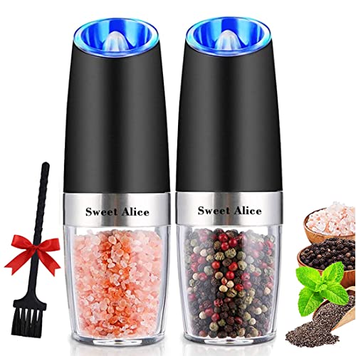 소금/후추 전자 그라인더 세트 Gravity Electric Pepper Mill Set 2 pcs