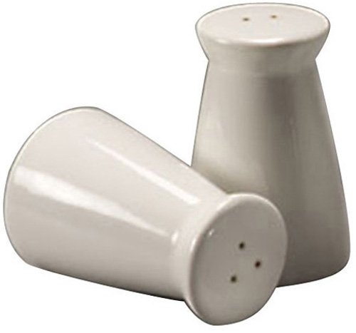 세라믹 소금/후추통 세트 American Metalcraft CSPT2 Round Tapered Ceramic Salt & Pepper Shakers Set of 2