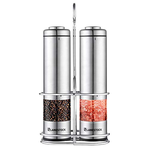 소금/후추 전자 그라인더 세트 Electric Salt and pepper grinder by Lanestock - battery operated