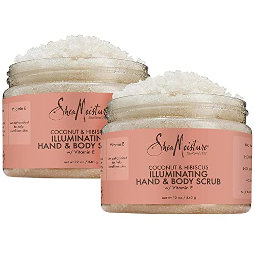 바디스크럽 Shea Moisture Coconut &ampamp 히비스커스 Hand Body Scrub 12 Oz,팩 2